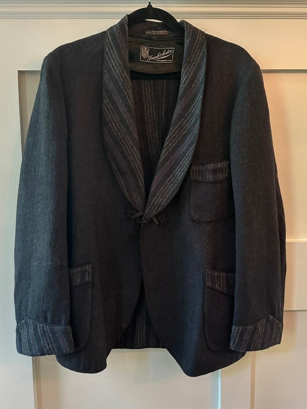 🖤 Vintage Wool Jacket / Blazer – Shawl Collar – Frank & Seder Pittsburgh🖤